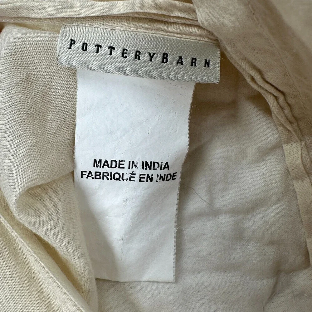 Set 2 Pottery‎ Barn Pillow Shams Cotton Cottage Shabby 25